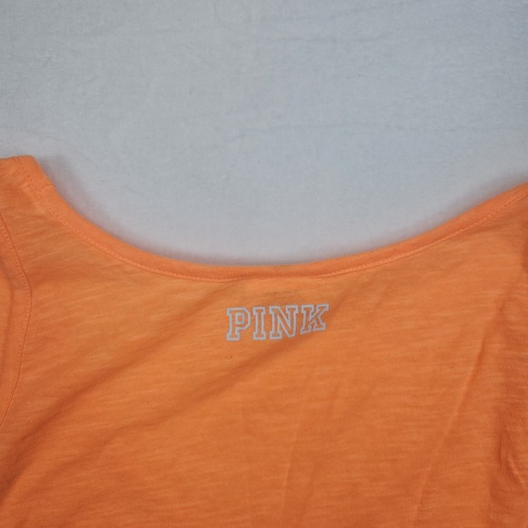 PINK Victorias Secret Womens Sz XS Neon Orange Tank Top No Basic Beaches - Picture 15 of 16